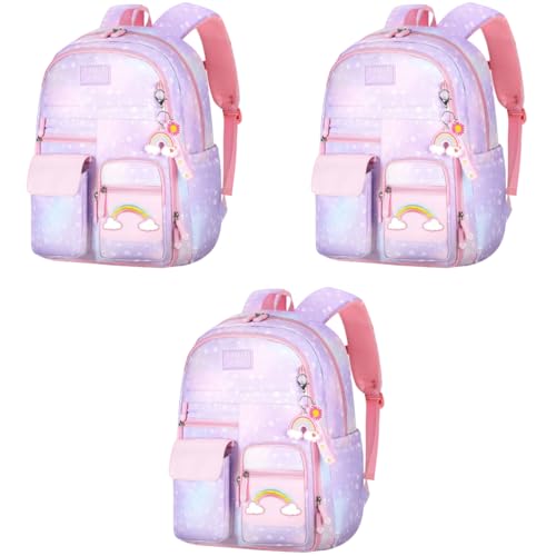PALAY® School Backpacks For Girls Gift For Kids 6-12 Years Old Pink 3 PCS PALAY® School Backpacks For Girls Gift For Kids 6-12 Years Old Pink 3 PCS